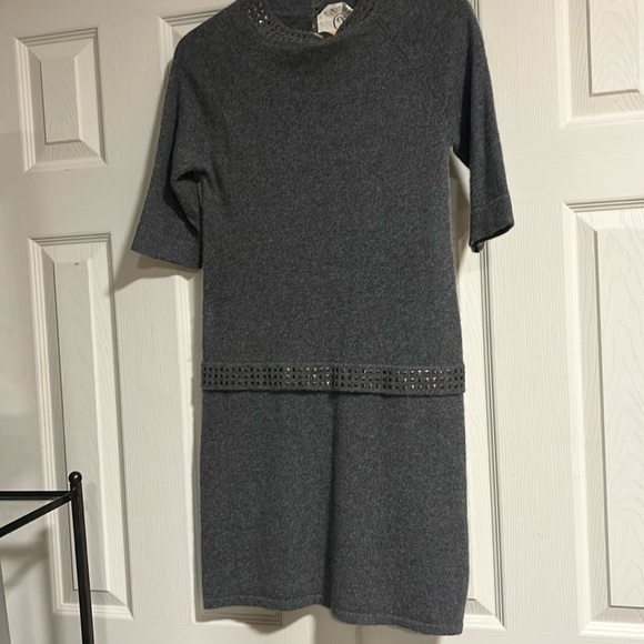 Qi Cashmere 100% Cashmere Mini Dress - Picture 1 of 9